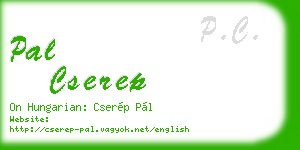 pal cserep business card